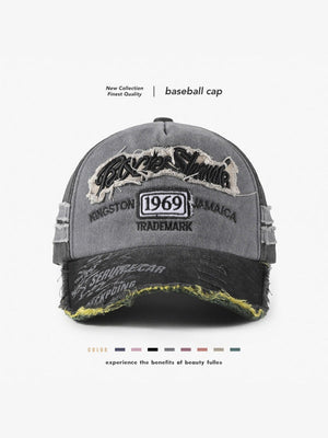 Baseballkappe mit Buchstabenstickerei, großer Kopfumfang, 50 Cent