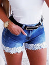 Denim Trim Stretch Slim-fit Shorts