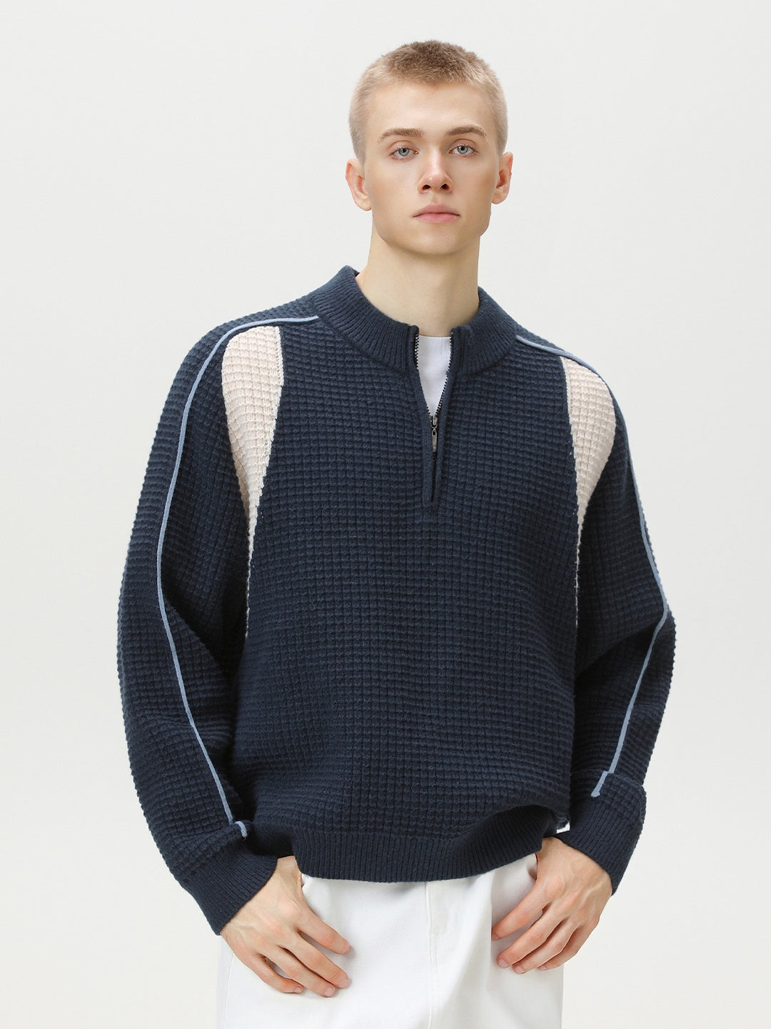 Liber Autumn Men's Color-block sweater