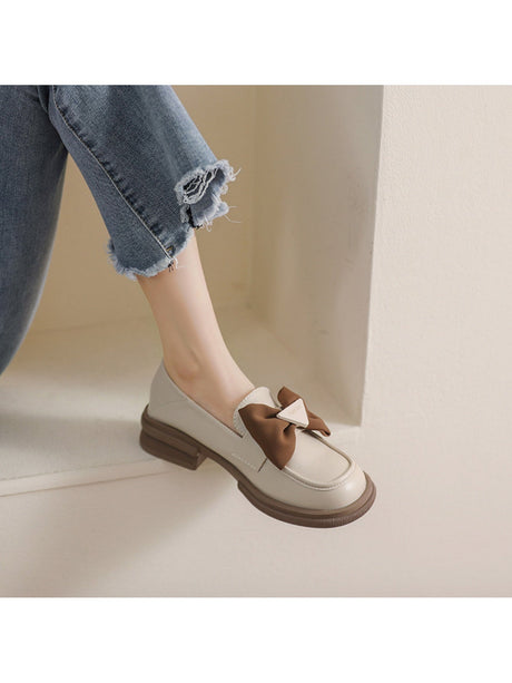 Liber Spring and Autumn Bowknot Women's Loafers