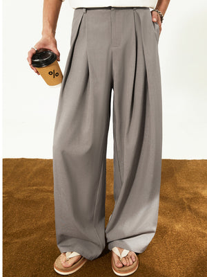 Stereo Gathering A Wide-leg Dress Pants Pants