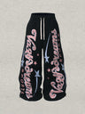 Anime College Style Leisure Warm Ins Wide-leg Pants