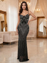Sleeveless Bodycon Rhinestone Suspenders Slim-fit Party Shiny Maxi Dresses