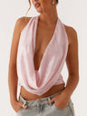 Sequined Halter Neck Backless Tie Sexy Suspenders