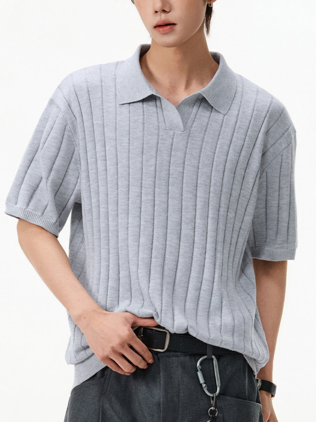 Old Money Style V-neck Fit Polo