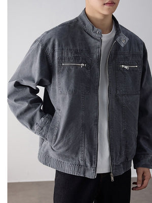 Retro Harrington Distressed Locomotive Tooling Jackets