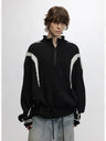 Color Matching Half Zipper Sweater