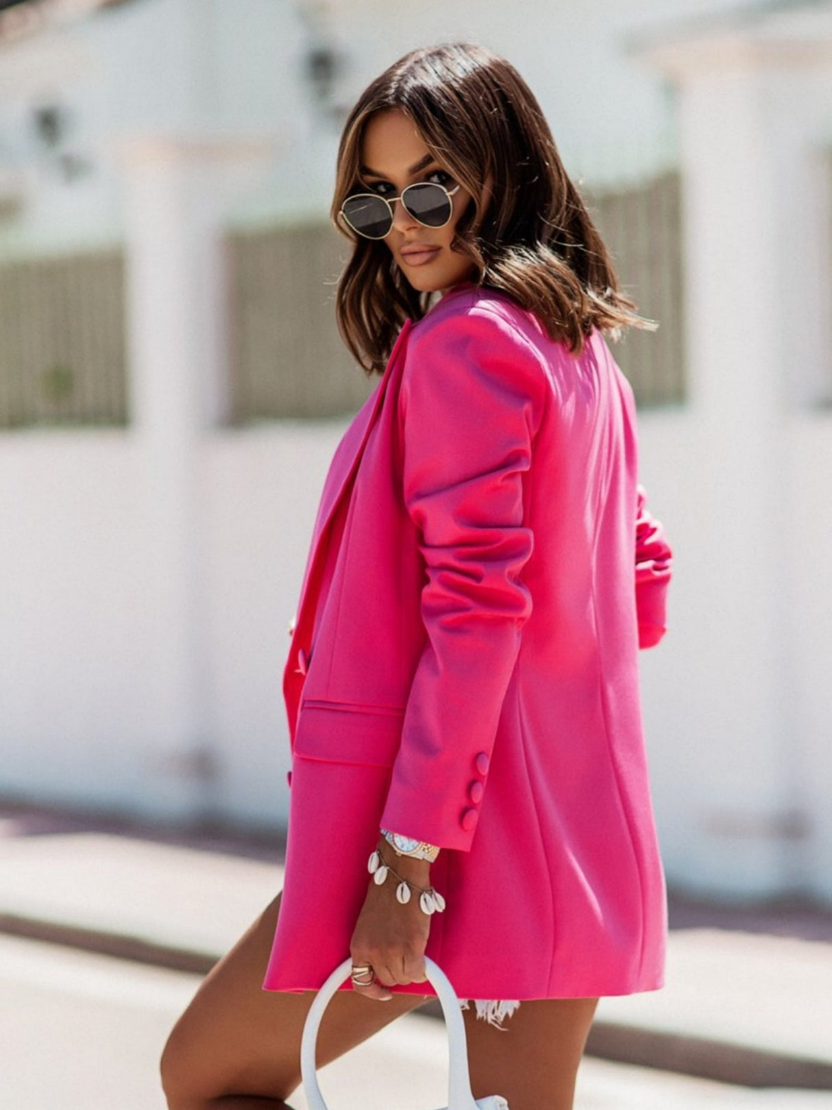 Lapel Double-breasted Blazers