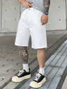 Jacquard Full Print Denim Lightweight Straight-fit Five Points Shorts