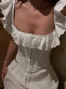 Lace Patchwork Ruffle T-shirts