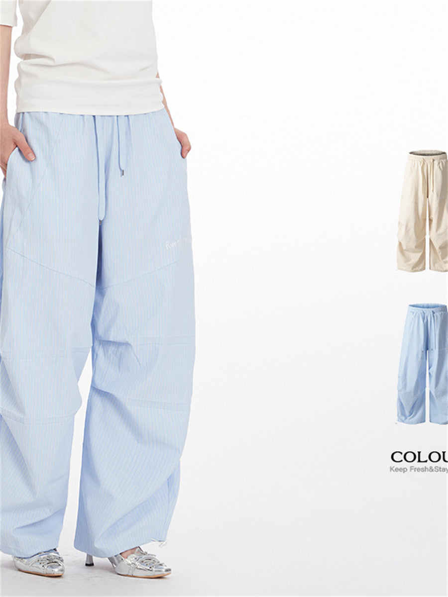 Liber Summer Women's Color matching Letter Pants