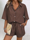 Short-sleeved Wide-leg Jumpsuit