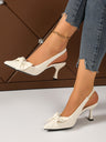 Bow-tie Open-back High Heels
