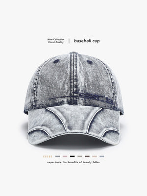 Denim Distressed Washed Shade Baseball Caps