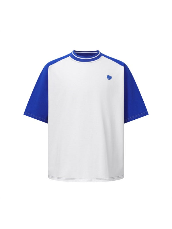 Color-blocked Letter Printed T-shirts