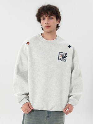 Liber Autumn Men's Embroidered Pattern Pattern Sweatshirts