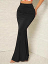 High-waisted, Slimming, Stretchy Pleated Fishtail Skirt