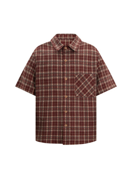 Plaid Layered-look Retro Shirts