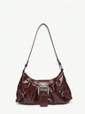 Stylish And Edgy Motorcycle Studded Shoulder Bag