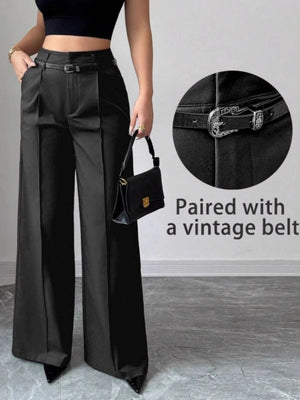 High Waist Loose Straight Pants
