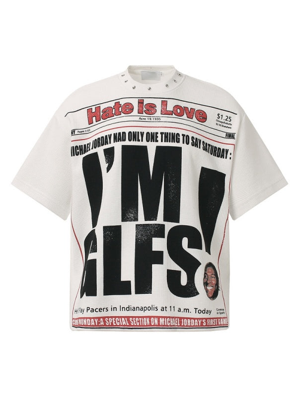 Studs Dark Ins Slogan Printed T-shirts