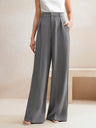 Slimming And Casual Drape Loose High Waist Straight Wide Leg Pants