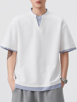 Layered-look Patchwork T-shirts