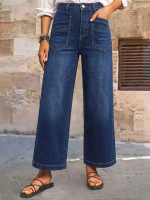 High-waisted Wide-leg Jeans