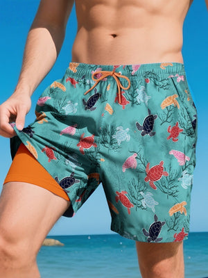 Outerwear Loose-fit Breathable Quick-drying Double Layer Beach Shorts