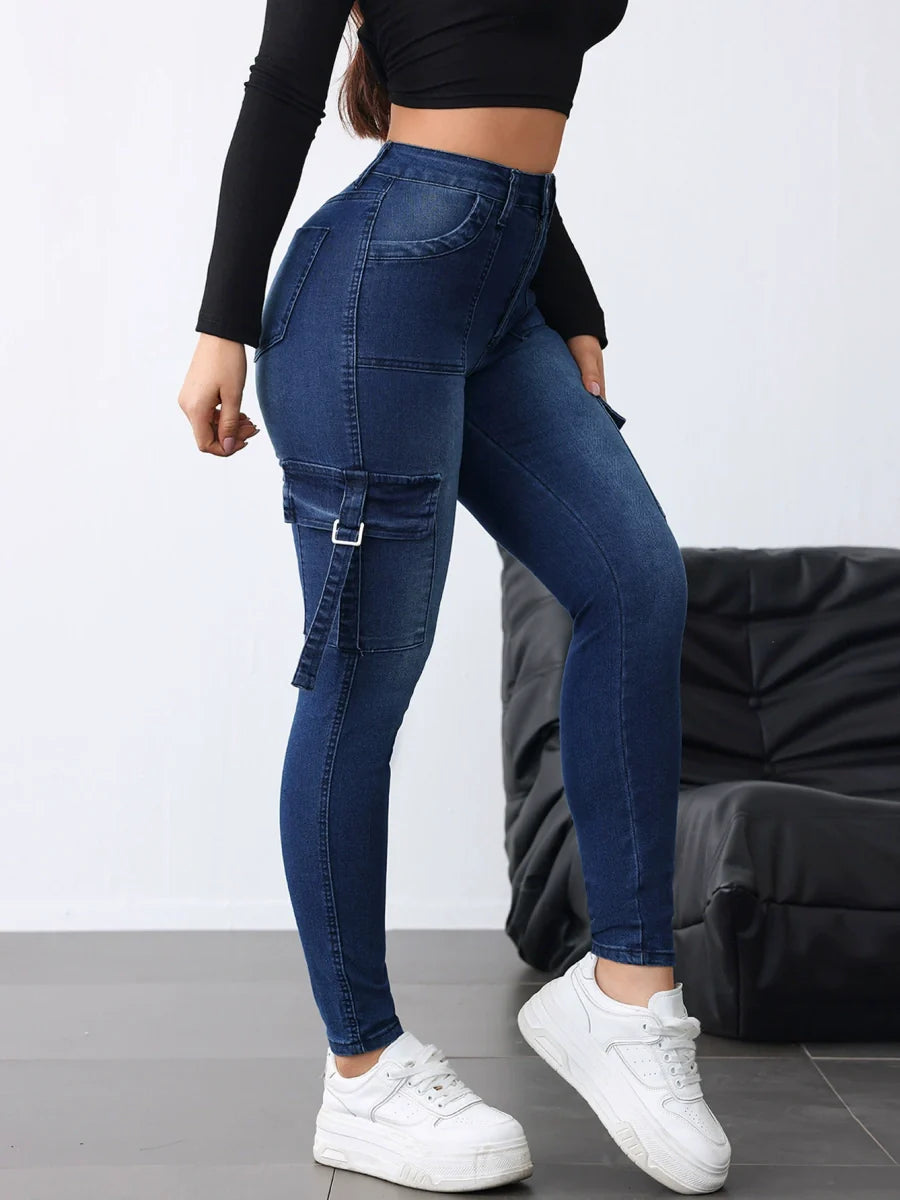 Wash Water Stretch Work Pockets Jeans