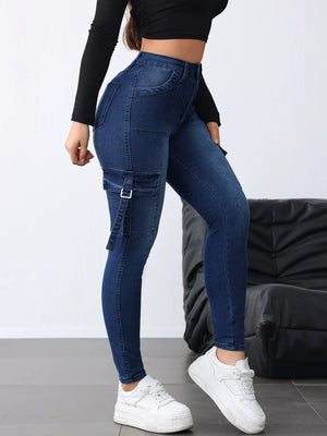 Wash Water Stretch Work Pockets Jeans