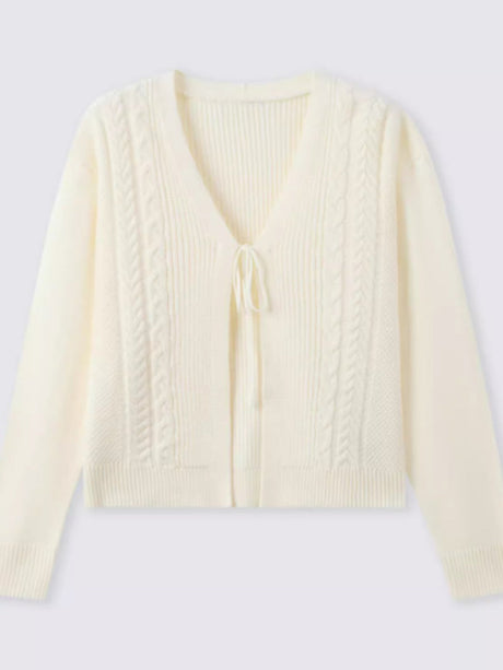 Liber Winter Women's Contrasting colors Retro Twist Cardigans