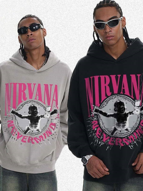 Nevermind Digital Direct Printing Washing Hoodies
