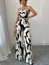 Milk-patterned Halter-neck Jumpsuit