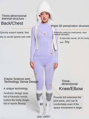 Jacket Pants And Quick-drying Shirt Outdoor Sweating Compression Functional Underwear Keep Warm Two-piece Base Layer