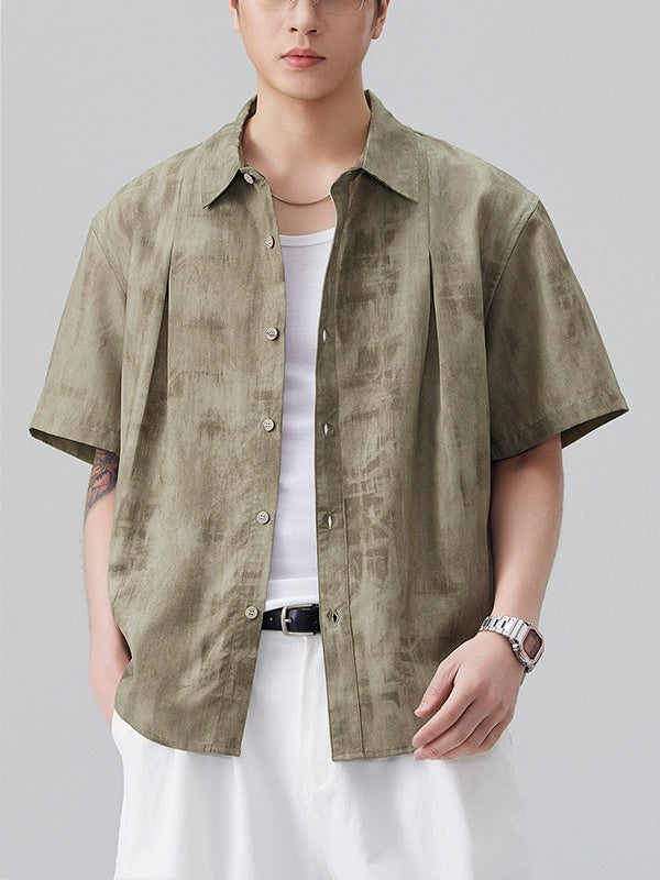 Tie-dye Loose-fit Flax Shirts
