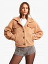 Polar Fleece Cropped Button Jacket