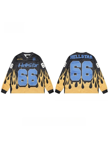 Neutral wear Splicing Letter Long-sleeved T-shirt