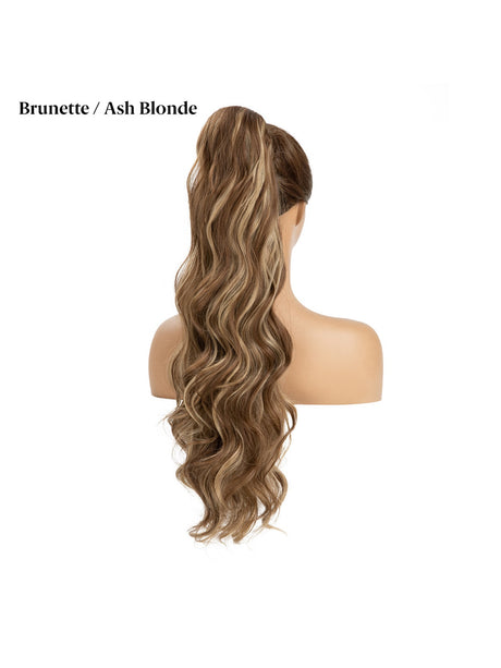 Water Ripple Drawstring Style High-temperature Synthetic Fiber Long Curly Hair