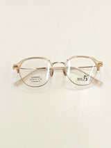 Gold-tone Clear Frame Eyeglasses