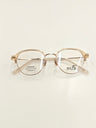 Gold-tone Clear Frame Eyeglasses