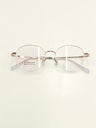 White-framed Gold Eyeglasses