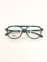 Lunettes à monture noire et bordures vertes