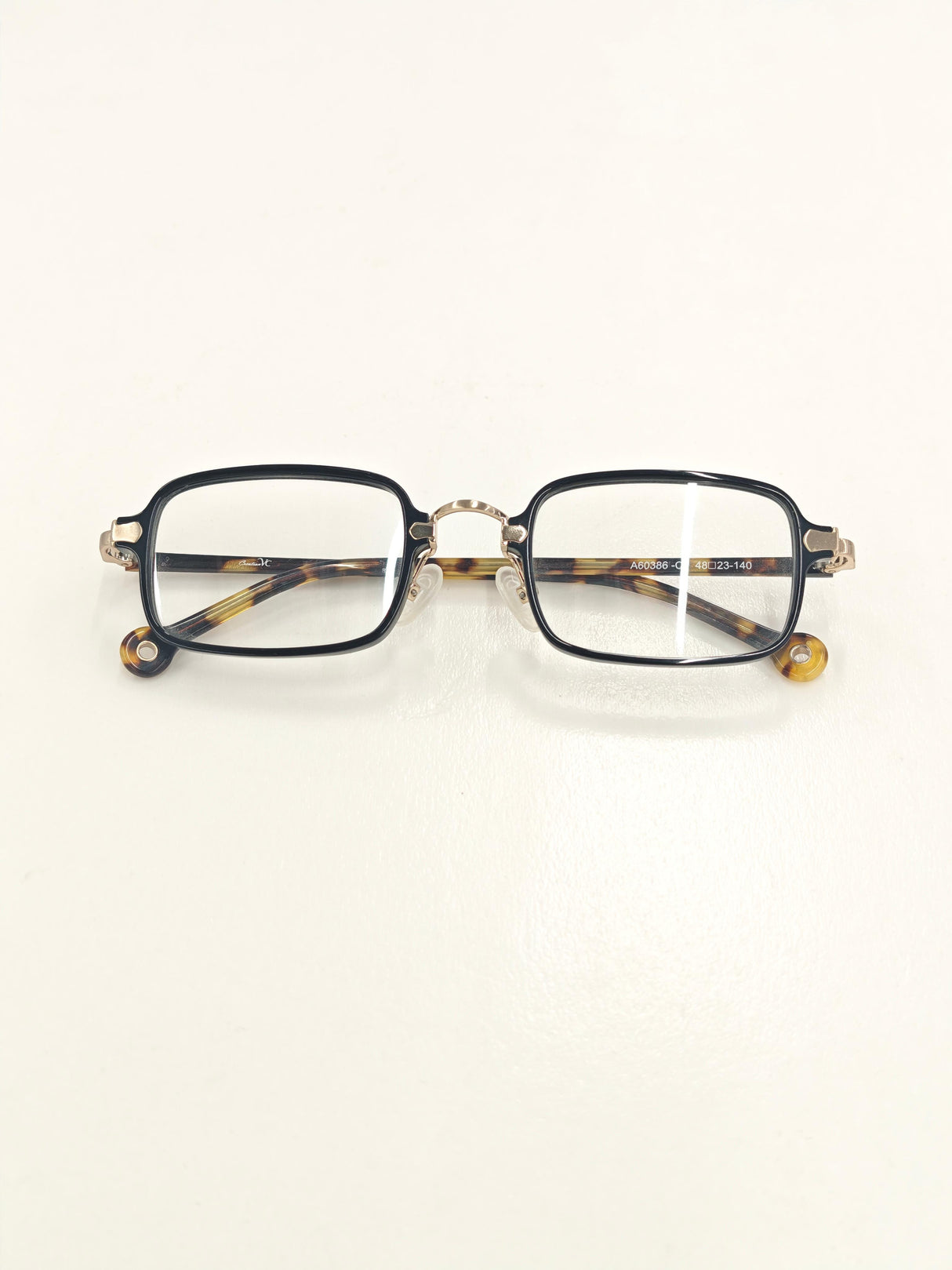 Black-framed Leopard-print Eyeglasses