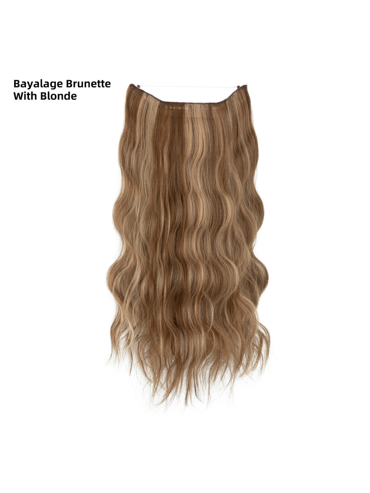 One-piece Hairpiece, Long Wavy Curls, Seamless Synthetic Fiber Wig