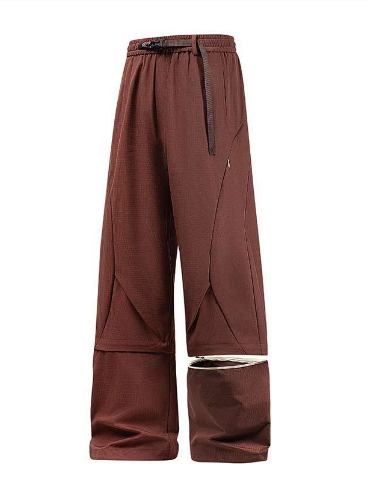 Loose-fit Segmentation Design Cargo Trousers