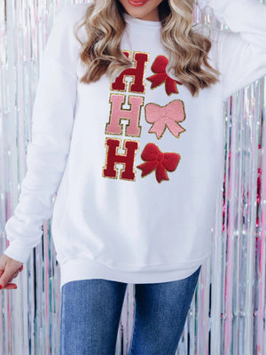Christmas Letter Sequins And Glitter Sweatshirts&Hoodies