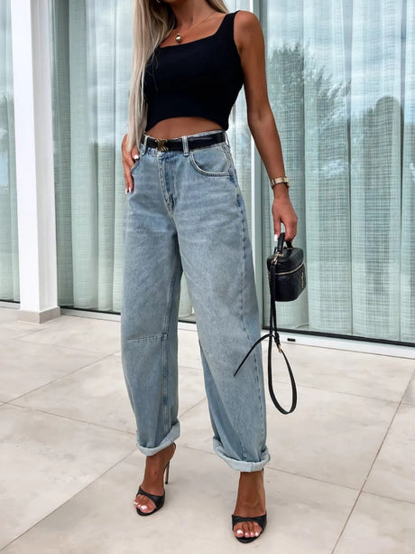 Loose Distressed Jeans