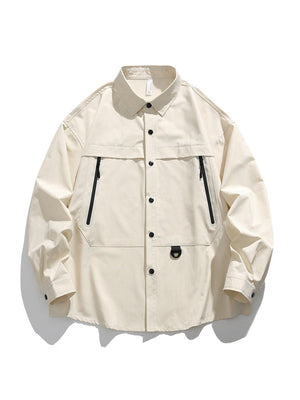 Plaid Tooling Loose Cityboy Long-sleeved Shirt