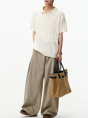 Old Money Style V-neck Fit Polo